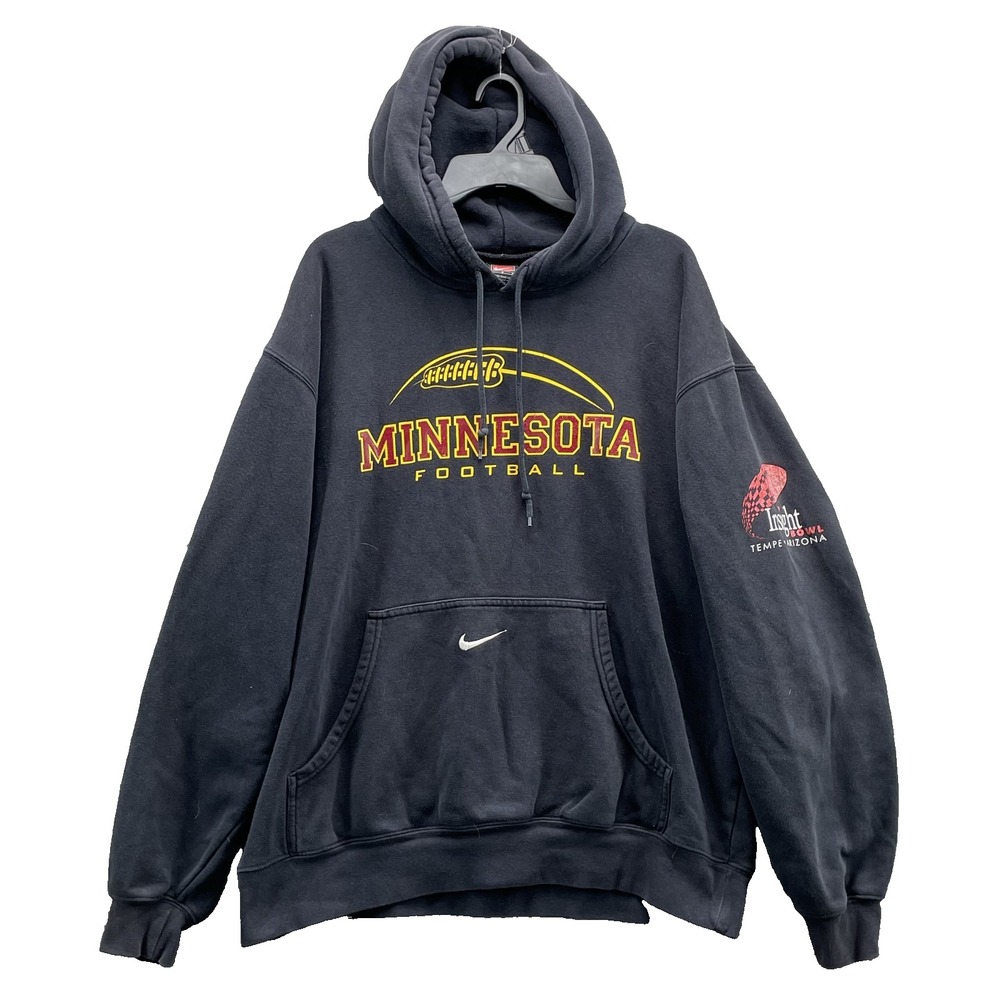 Nike Team Minnesota Football Hoodie Men Large Gopher Sports Training Running Gym